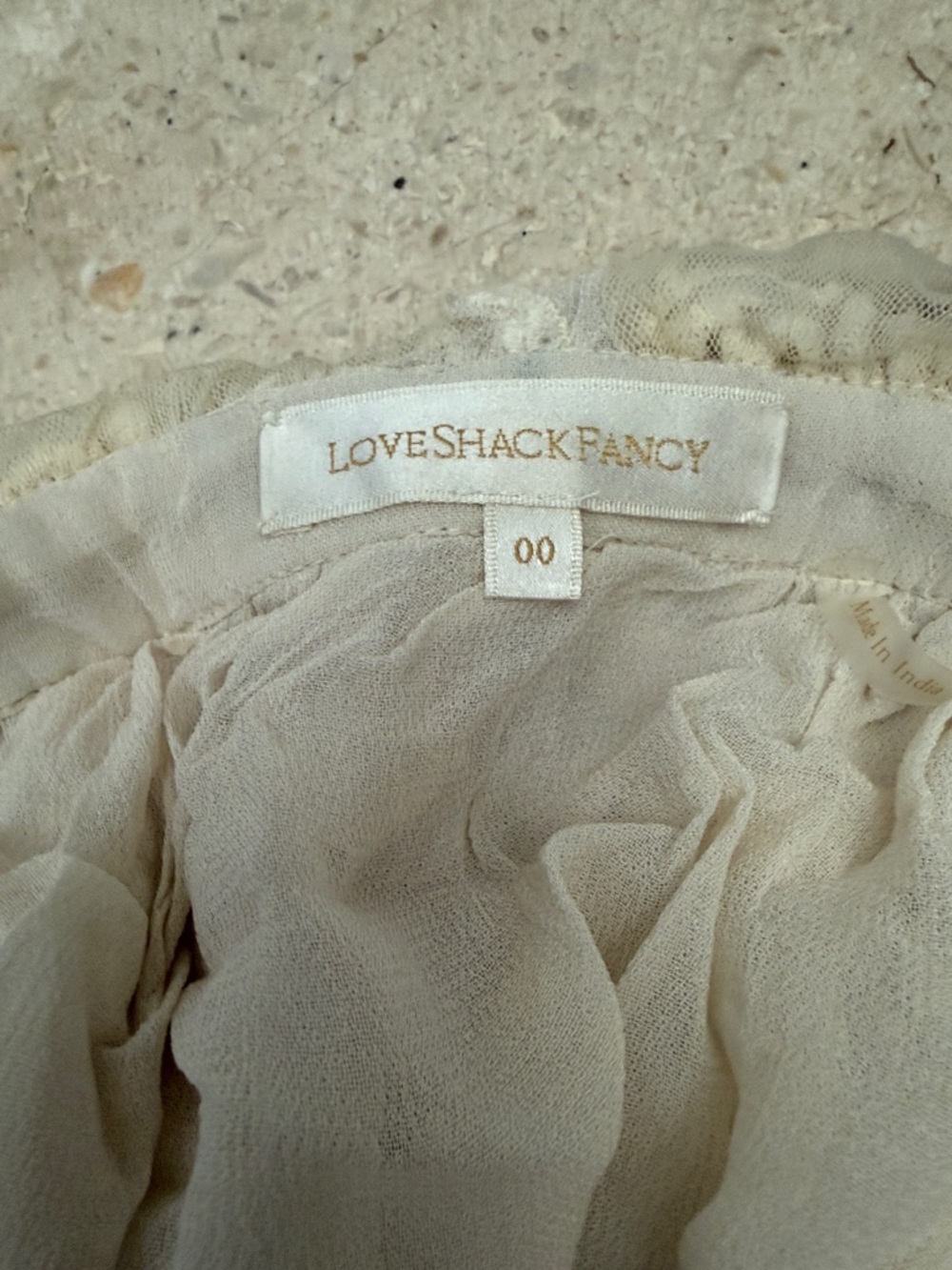 LoveShackFancy Soft Ivory Lace Maxi Dress - Picture 6 of 7